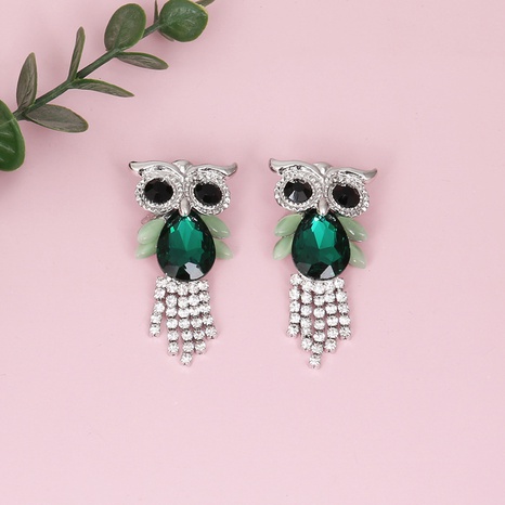 Korean crystal owl mini brooch female collar pin corsage NHBAI602747's discount tags