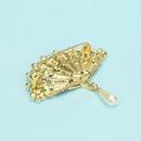 retro collar pin exquisite drip oil pearl rhinestone bamboo pendant broochpicture9