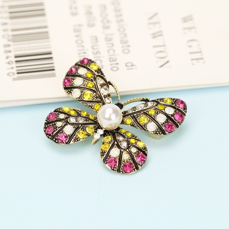 rhinestone brooch Japan colorful oil drop butterfly animal brooch NHBAI602813's discount tags