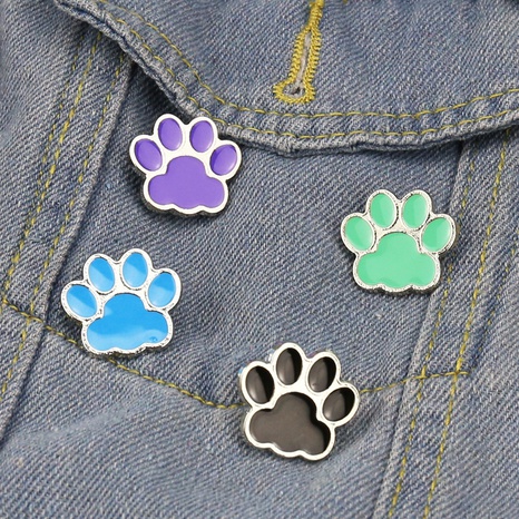cute cat paw brooch small footprint badge drip oil collar pin's discount tags