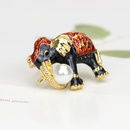 Tropical exotic oil drip enamel elephant brooch cute corsage broochpicture7