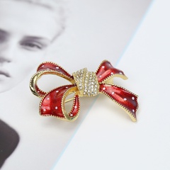 crystal diamond bow brooch shining corsage fashion suit pin coat brooch