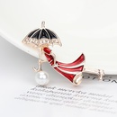 fashion cartoon simple drip oil enamel alloy umbrella brooch pinpicture7