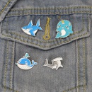 creative new products cartoon dripping oil cute brooch shark broochpicture7