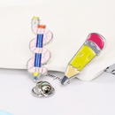 creative new cute snake pencil dripping oil brooch badgepicture6