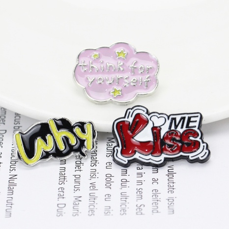 Korean cartoon drip oil badge soft cute bag cute zinc alloy brooch's discount tags