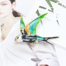 fashion collar pin zinc alloy dripping oil swallow bird brooch pin  NHBAI602925picture7