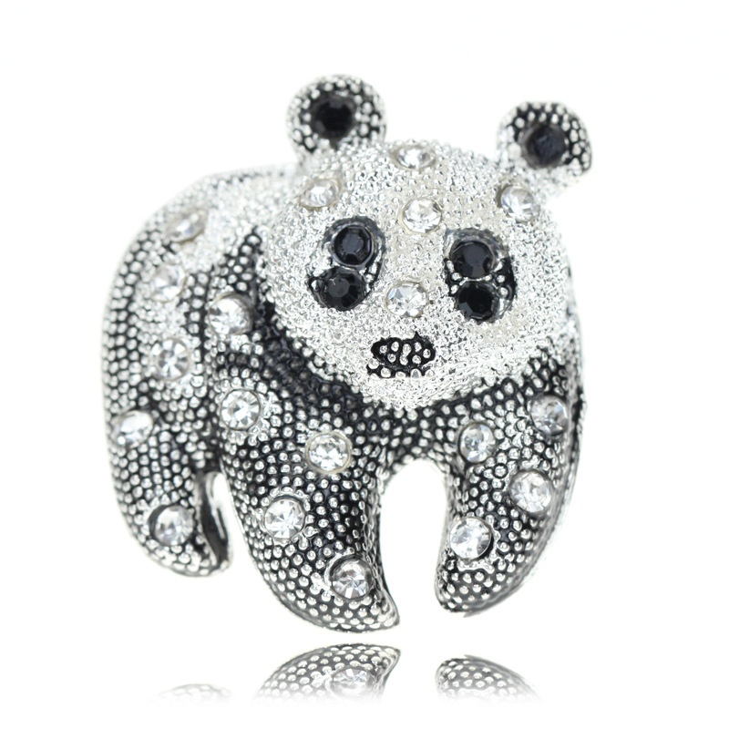 mignon panda dessin anim broches diamant broches filles cadeaux corsages