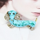fashion pet dog inlaid crystal brooch corsage pin silk scarf bucklepicture7