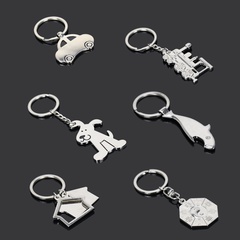 Metal key chain creative cartoon key chain car dog pendent gift bag ornaments