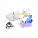 cute cartoon unicorn brooch badge cartoon animal dripping oil broochpicture10