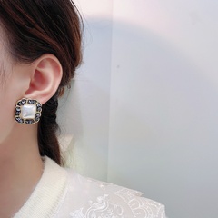 new niche design geometric earrings fashion simple light luxury letter earrings