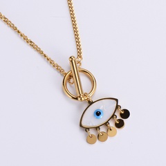 Stainless Steel Jewelry Wholesale New Ladies Clavicle Chain Evil Eye Necklace