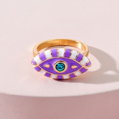 fashion simple jewelry popular drip oil eye ring alloy ring