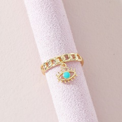 simple fashion jewelry popular drip oil eye pendant alloy ring