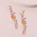 fashion cute jewelry color drip oil LOVE alloy earrings NHLU603198picture3
