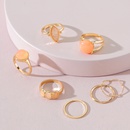 European and American fashion jewelry stacking alloy resin ring setpicture5