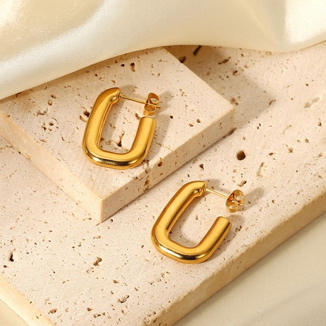 simple geometric stainless steel open square earrings jewelry wholesale's discount tags