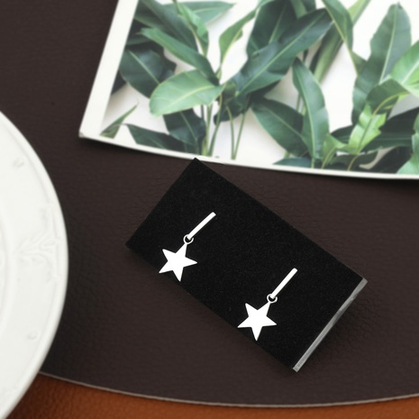 Pendientes de gota de cobre de estrella de lujo de luz de moda clásica simple's discount tags