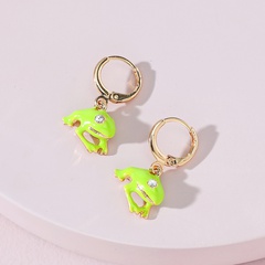 fashion jewelry cute green frog earrings simple earrings alloy earrings