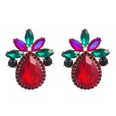 fashion shiny alloy rhinestoneencrusted glass pineappleshaped earringspicture12