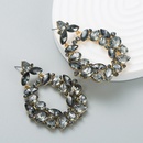 fashion hollow alloy colorful rhinestoneencrusted geometric earrings wholesalepicture9