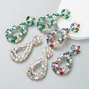 fashion new alloy rhinestone colored glass exaggerated earrings wholesalepicture7