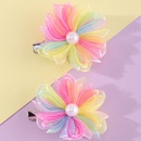 Koreanische Mode Haarschmuck bunte Perlenblumen Mdchen Mesh Haarspangenpicture7