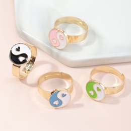 Korean fashion jewelry Tai Chi yin and yang girl ring wholesalepicture1