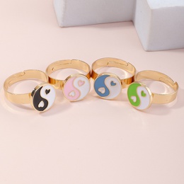 Korean fashion jewelry Tai Chi yin and yang girl ring wholesalepicture2