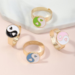 Korean fashion jewelry Tai Chi yin and yang girl ring wholesalepicture3