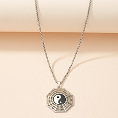 Ethnic tai chi pendant simple hollow hip-hop alloy necklace