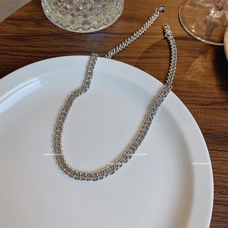 hip-hop style simple chain titanium steel necklace's discount tags