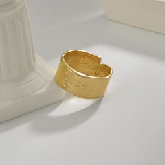 fashion irregular wide-brimmed ring simple opening titanium steel ring