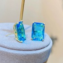 new European and American style inlaid blue diamond copper earringspicture7