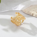 retro exquisite alloy hollow butterfly ring simple animal opening ring  NHGO603526picture10