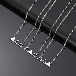 simple hollow triangle niche design stainless steel necklace jewelrypicture7