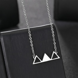 simple hollow triangle niche design stainless steel necklace jewelrypicture8