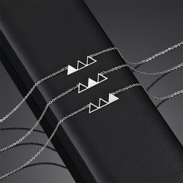 simple hollow triangle niche design stainless steel necklace jewelrypicture10
