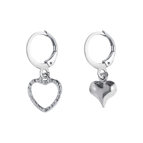 Simple Jewelry Asymmetric Heart Geometric Alloy Stud Earrings's discount tags