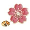 cherry blossom small red flower pearl painting oil brooch badge collar pinpicture14