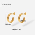 simple stainless steel jewelry wheat Cshaped hoop earring jewelrypicture10