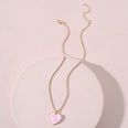 fashion jewelry drip oil heartshaped constellation pendant copper necklacepicture4