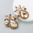 Pendientes en forma de pia de cristal con incrustaciones de diamantes de imitacin de aleacin brillante a la modapicture13