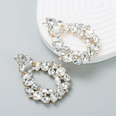 fashion hollow alloy colorful rhinestoneencrusted geometric earrings wholesalepicture12