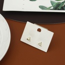 Light luxury niche simple hollow triangle diamond copper earringspicture6