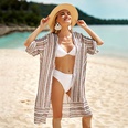 nouveau cardigan imprim en mousseline de soie manteau de plage chemisier bikini maillot de bain cardigan crme solairepicture11
