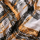 black horizontal strip handpainted line satin cotton linen beach towel shawl silk scarfpicture10