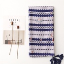 fashion blue oval lattice geometric satin cotton linen handmade shawl silk scarfpicture7