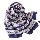 fashion blue oval lattice geometric satin cotton linen handmade shawl silk scarfpicture10